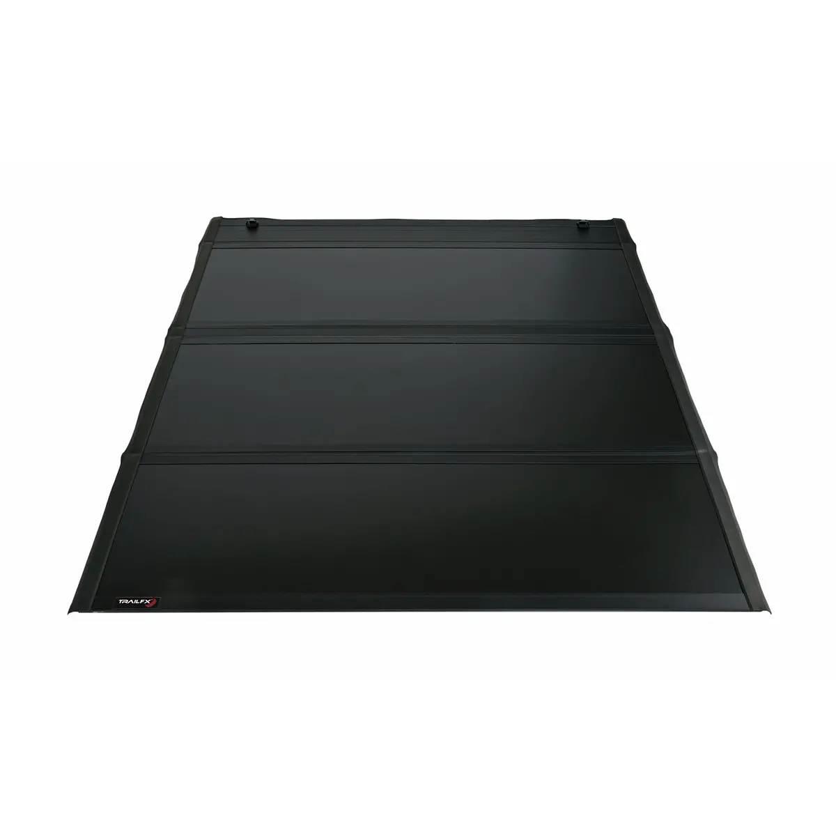 Tfx5702  -  Hard Tri Fold Non-Lockable Black Aluminum With Carpeted Under Panels 1