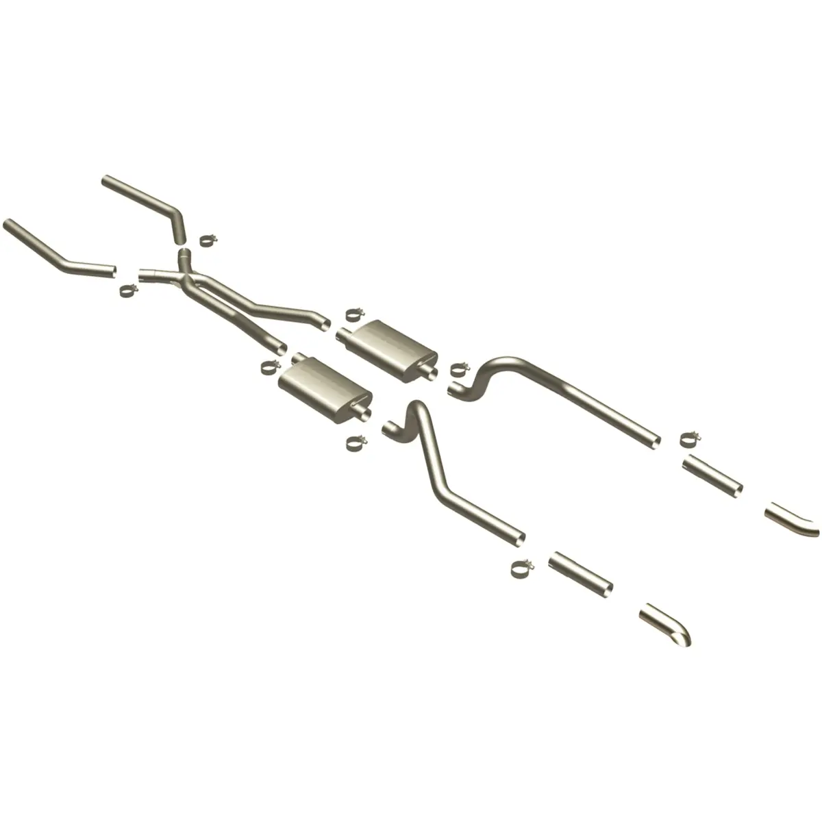 Street Series Stainless Crossmember-Back System 1