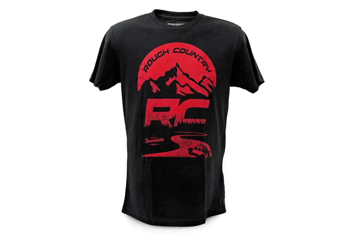 84092Sm - Rough Country T-Shirt - Rc Mountains - Black - Sm 1