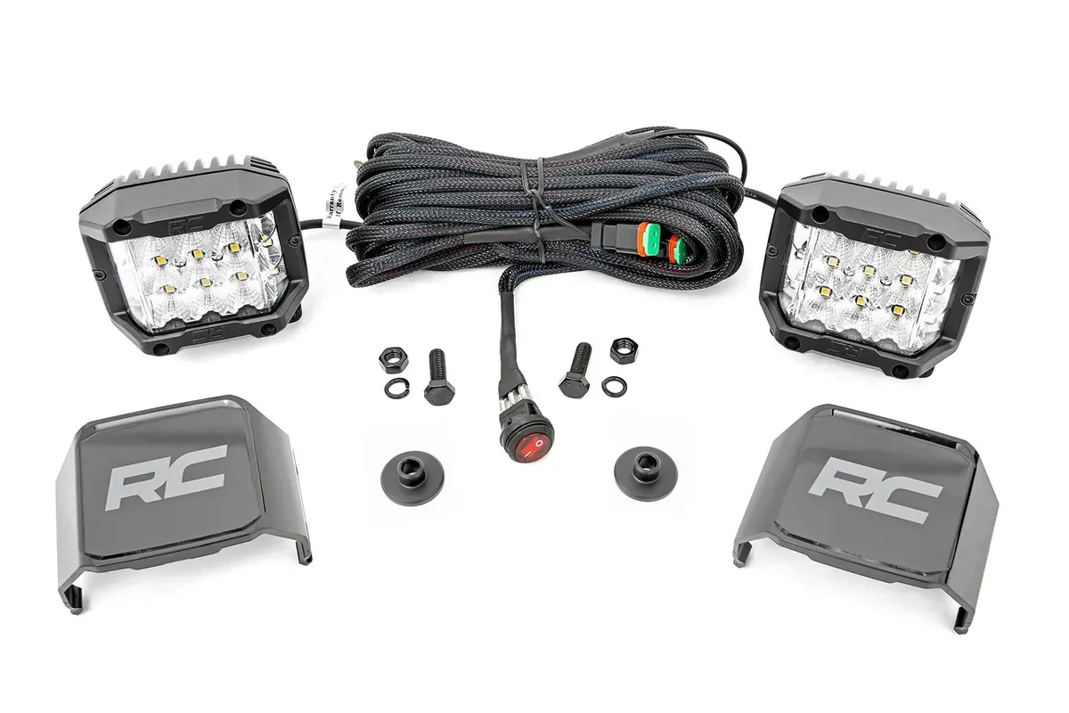 71050  -  Led Light Kit - Ditch Mount -  2" Chrome Pair - Wide - Ford Bronco 4Wd (21-25) 1