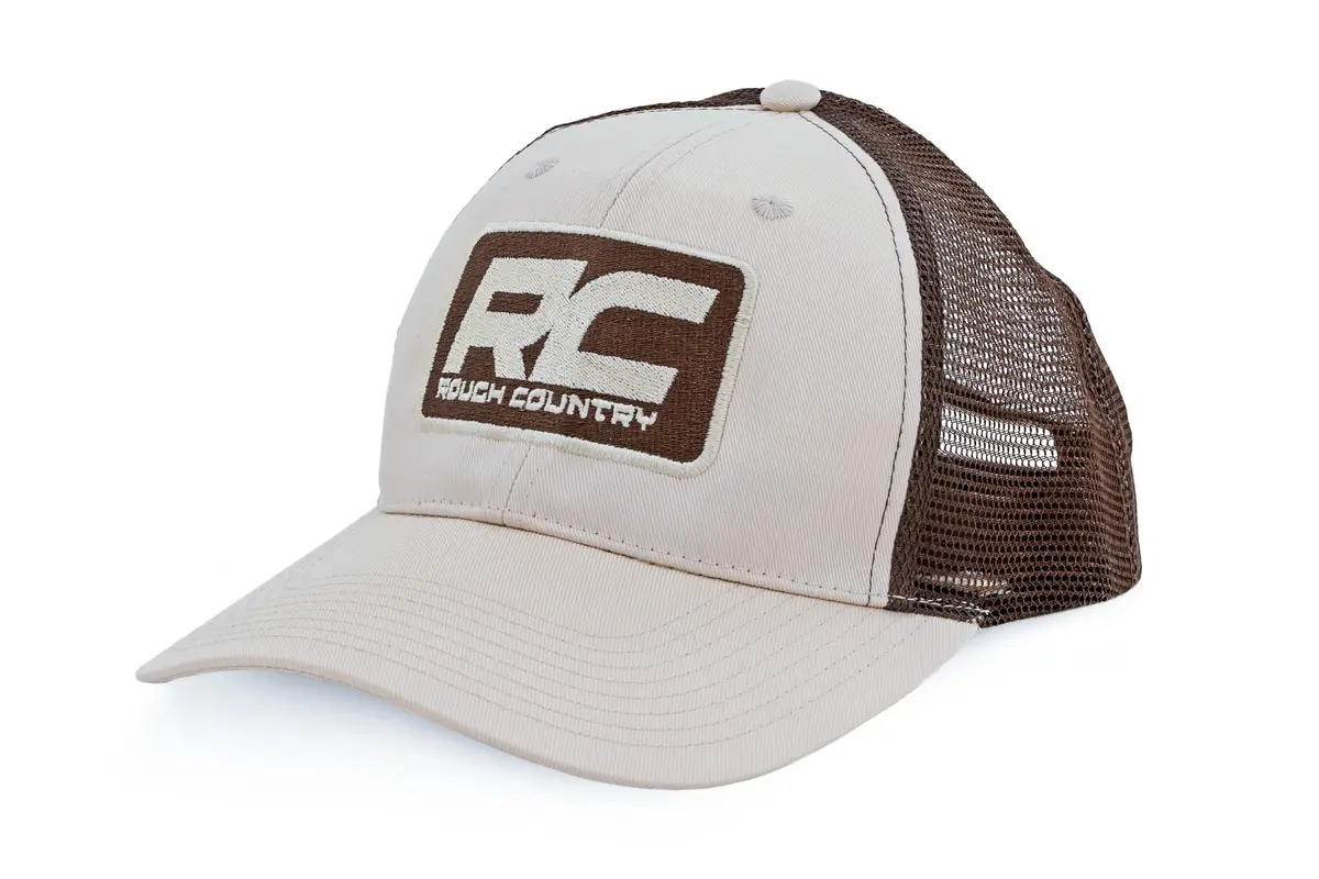84129  -  Rough Country Hat - Brown Mesh - Rough Country Patch - Khaki -Mc6901 1