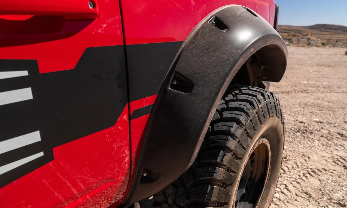 20960-02  -  Pocket/Rivet Style Fender Flares Black Textured Finish 4-Piece Set 1