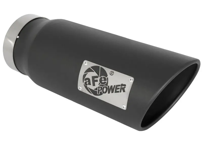 Afe Power Mach Force-Xp 5In In X 6In Out X 15In L Bolt-On 409 Ss Exhaust Tip - Black 1