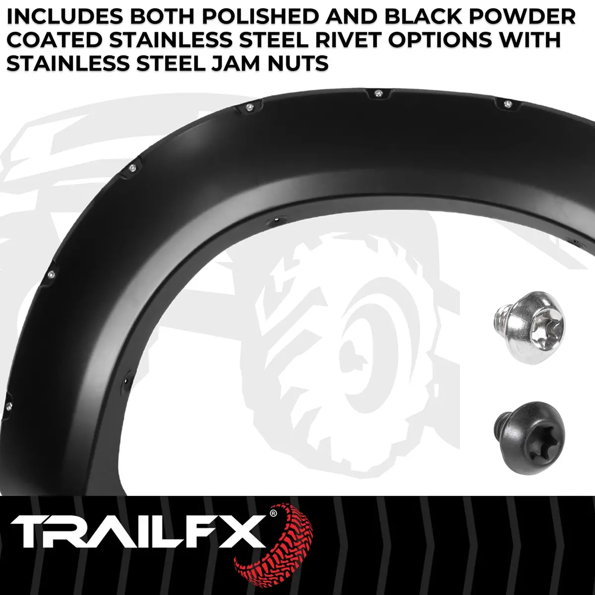 Tff3005s  -  With Polished Stainless And Black Steel Rivets/ Stainless Hardware Kit 1