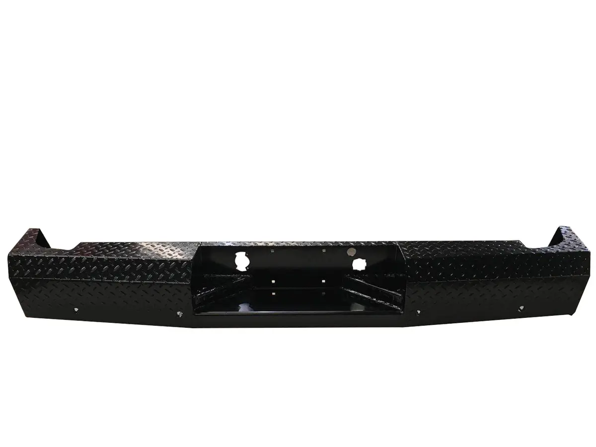 Fx1004  -  One Piece Direct Fit W/Factory Hitch Pwdr Ctd Black Steel W/Gloss Black Tread 1