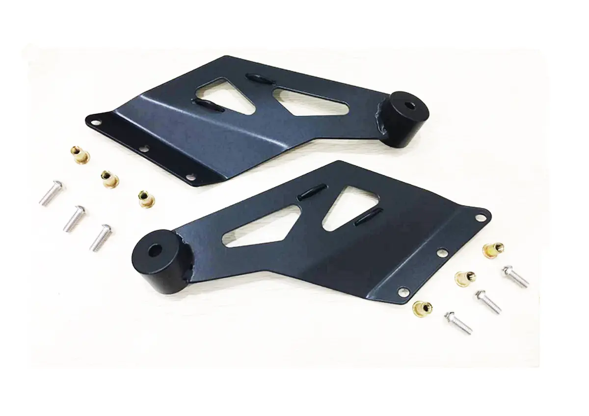 Mbd02b  -  Windshield Mount One 50 In Double Row Straight Light Bar Pwdr Ctd Black Steel 1