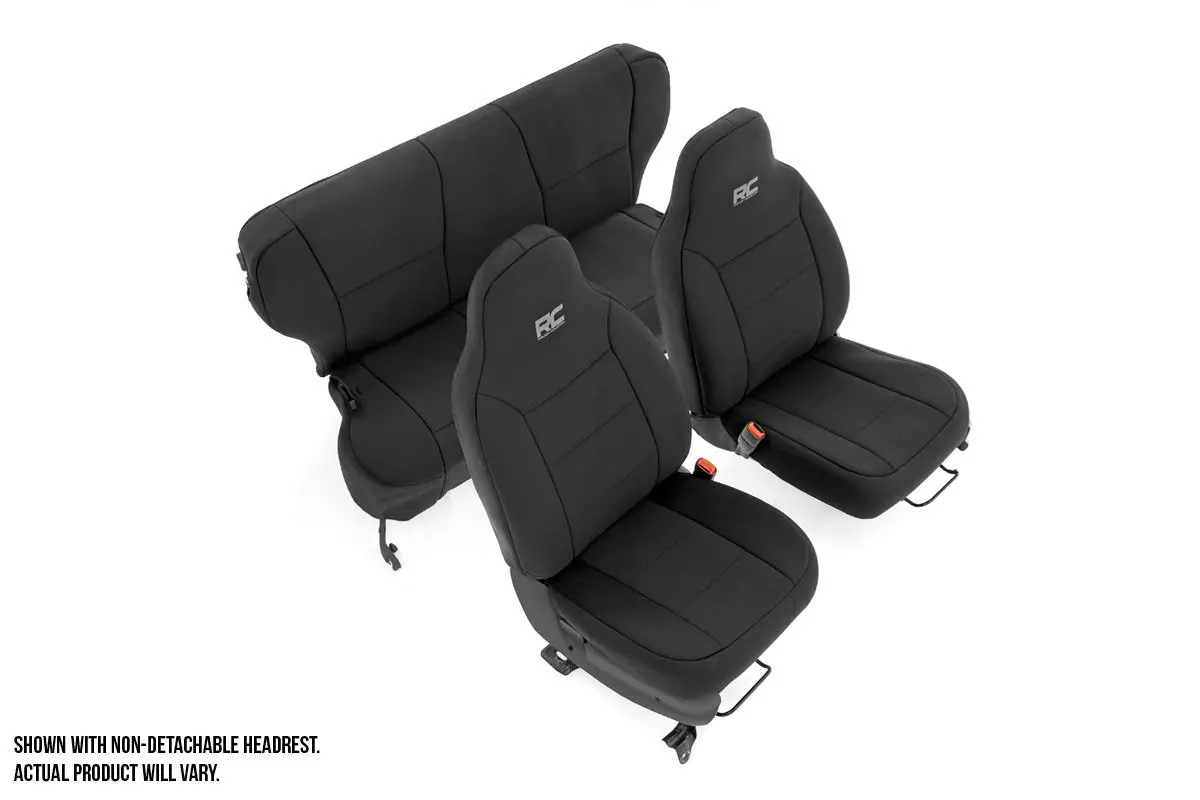 91023  -  Seat Covers - Detachable Headrest Fr & Rr - Jeep Cherokee Xj 2Wd/4Wd (97-01) 1