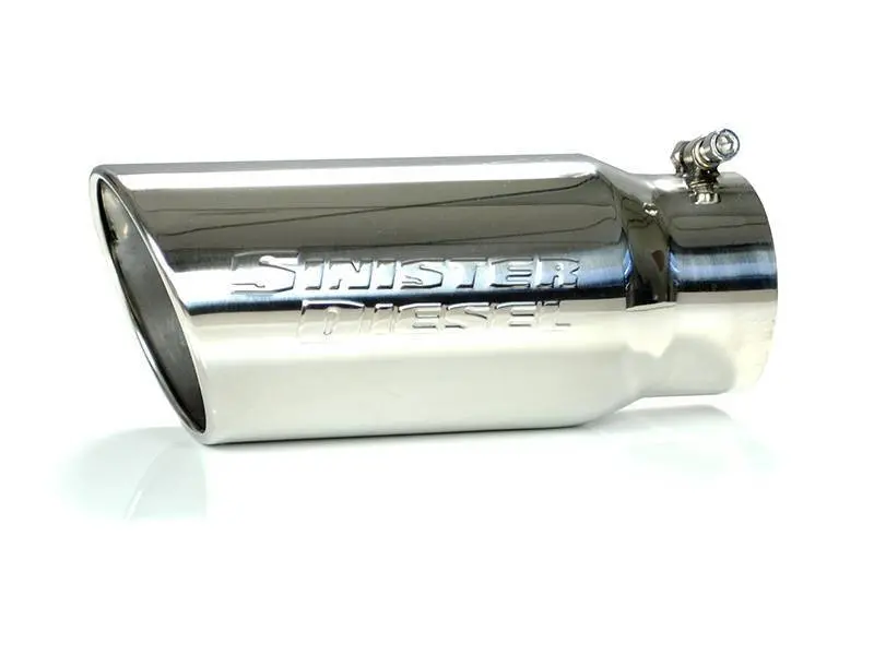 Sinister Diesel Universal Polished 304 Stainless Steel Exhaust Tip (4In To 5In) 1