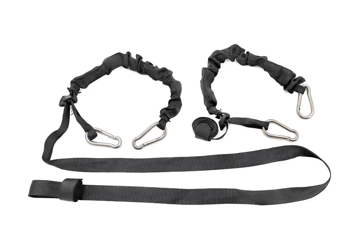 117701A  -  Elastic Straps - Carabiner Ends - 1" X 6' - Pair 1
