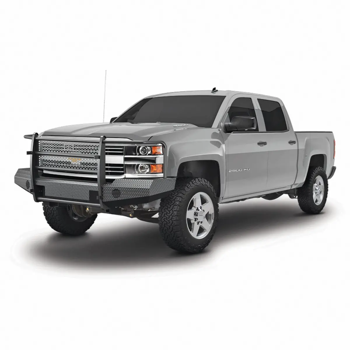 Fx3021  -  1 Pc Direct Fit W/Grille Guard And Grille Mesh W/Oe Light Cutouts Black Steel 1