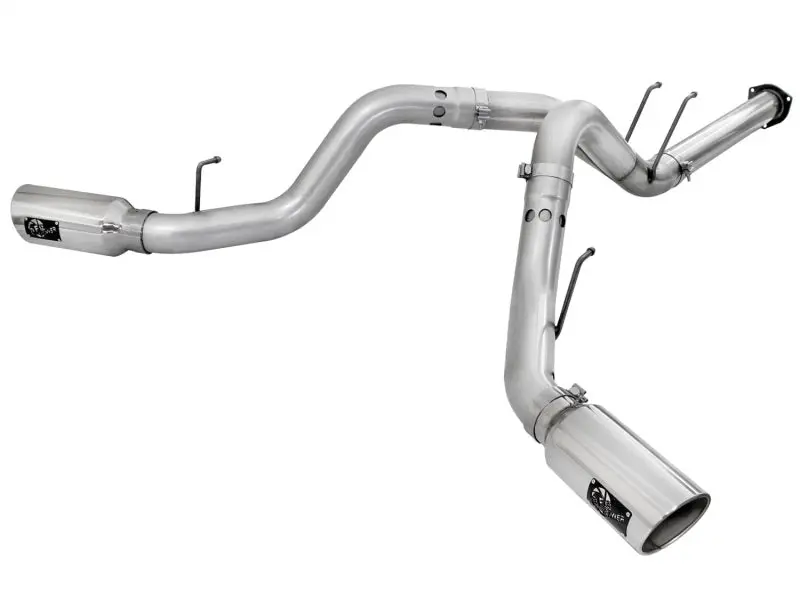 Afe Atlas Exhaust 4In Dpf-Back Exhaust Aluminized Steel Polished Tip 11-14 Ford Diesel Truck V8-6.7L 1