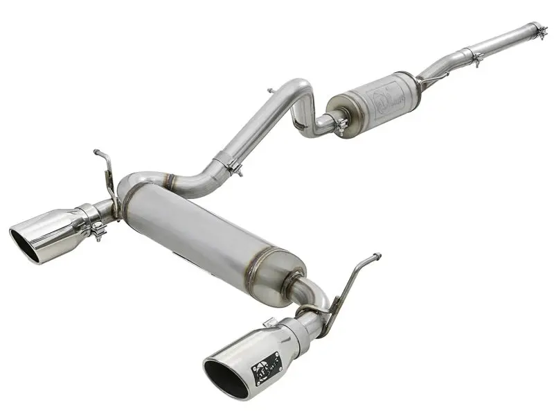 Afe Rebel Series 2.5In 409 Ss Cat-Back Exhaust W/ Polished Tips 07+ Jeep Wrangler (Jk) V6 3.6L/3.8L 1