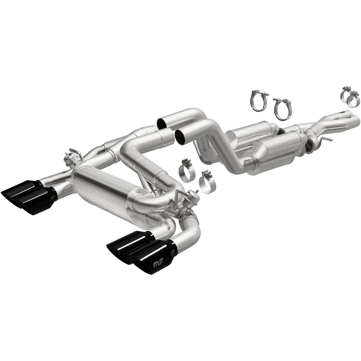 Street Series Black Chrome Cat-Back System 1