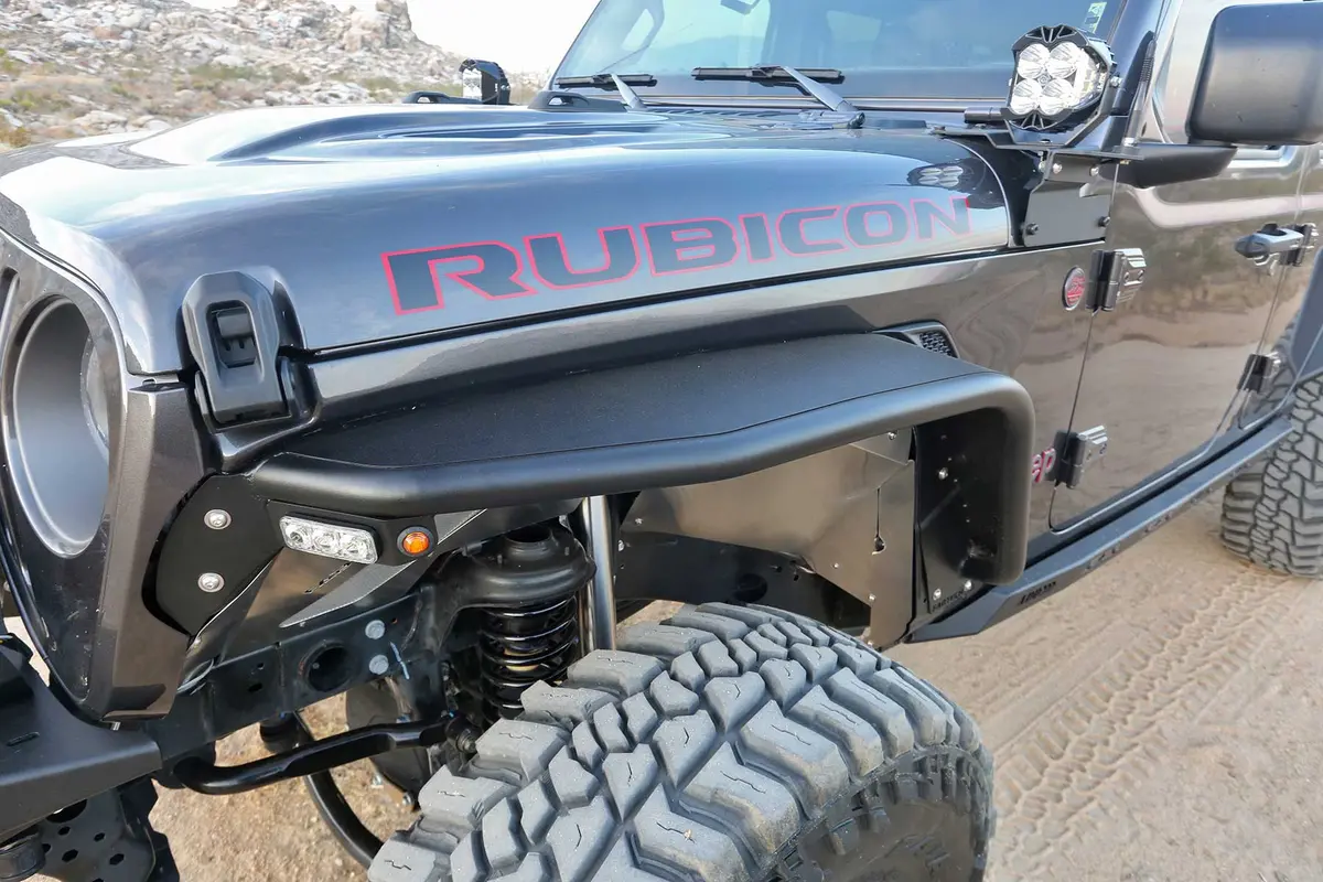 Fts24212 - Jeep Jl/Jt Tube Fenders Fr Stl Pwdrcoat Blk Texture. 2