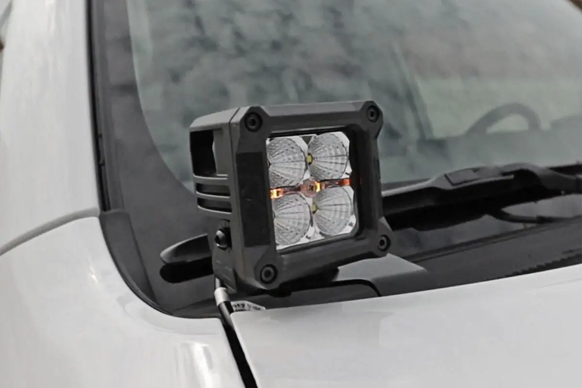 70798  -  Led Light Kit - Ditch Mount - 2" Black Pair - Amber Drl - Toyota 4Runner (10-24) 1