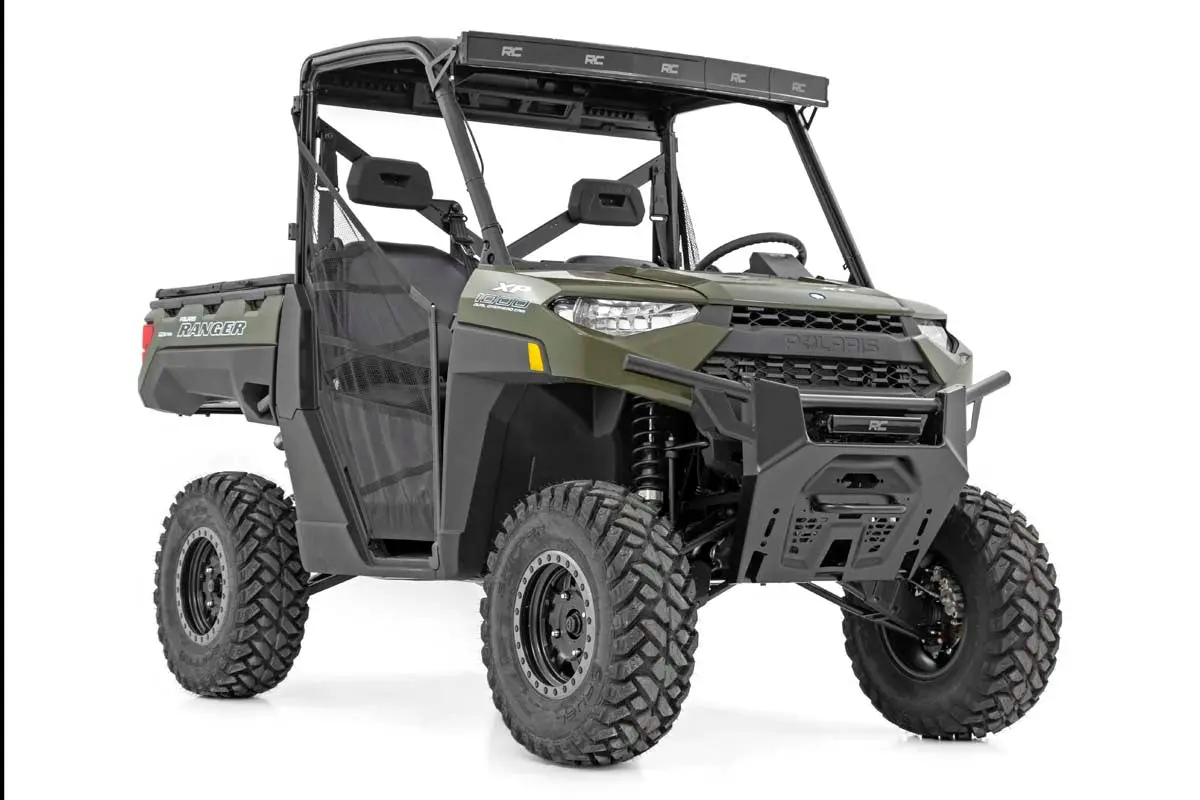93014 - Led Light Kit - Bumper Mount - 12" Black Single Row - Polaris Ranger Xp 1000 2