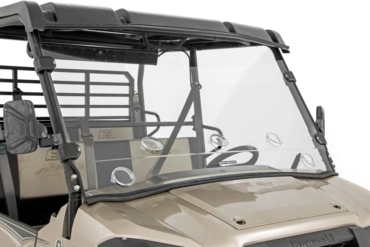 98215150  -  Vented Full Windshield - Scratch Resistant - Kawasaki Mule Pro-Fx 1