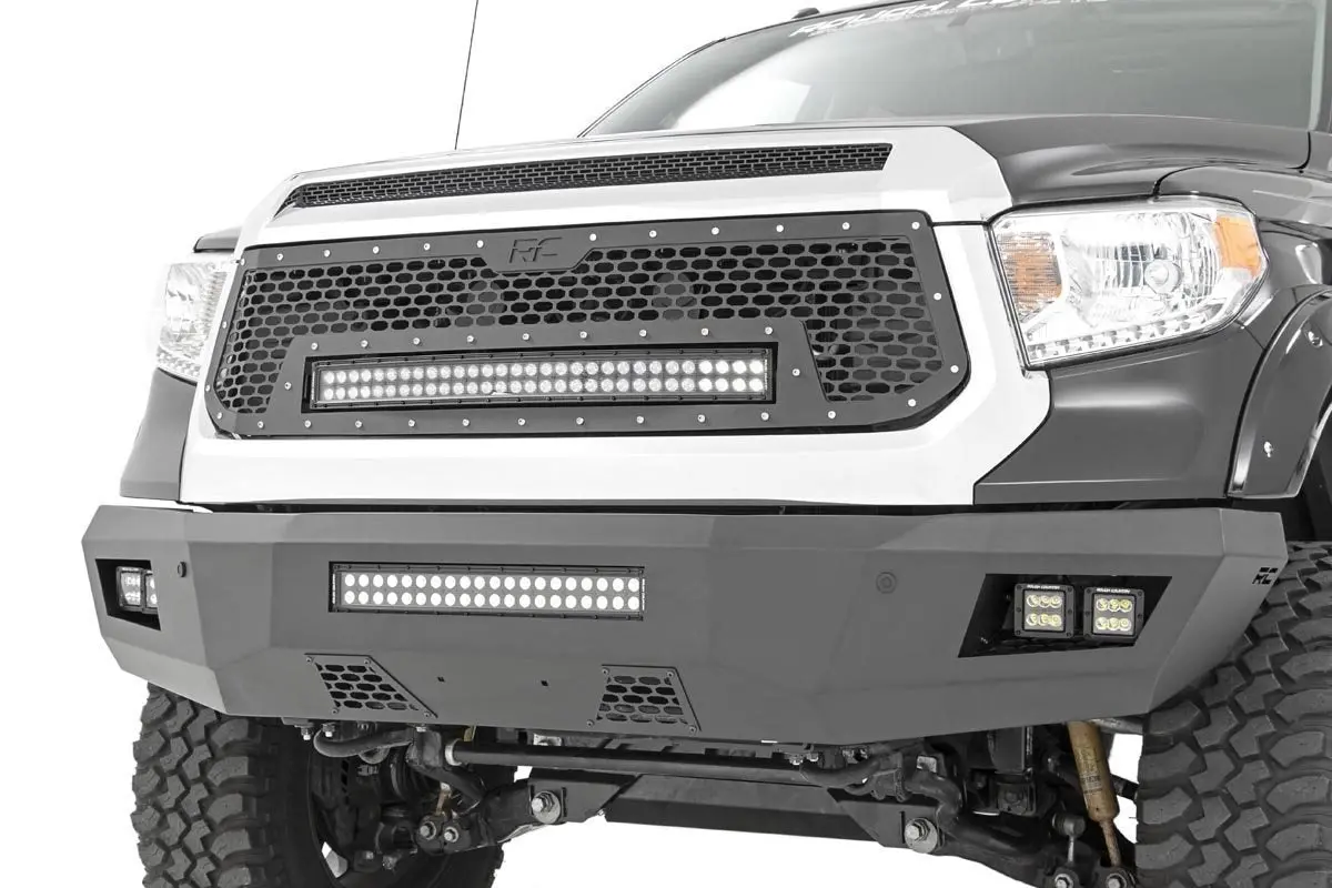 70226  -  Mesh Grille - 30" Dual Row Led - Black - Toyota Tundra 2Wd/4Wd (2014-2017) 1