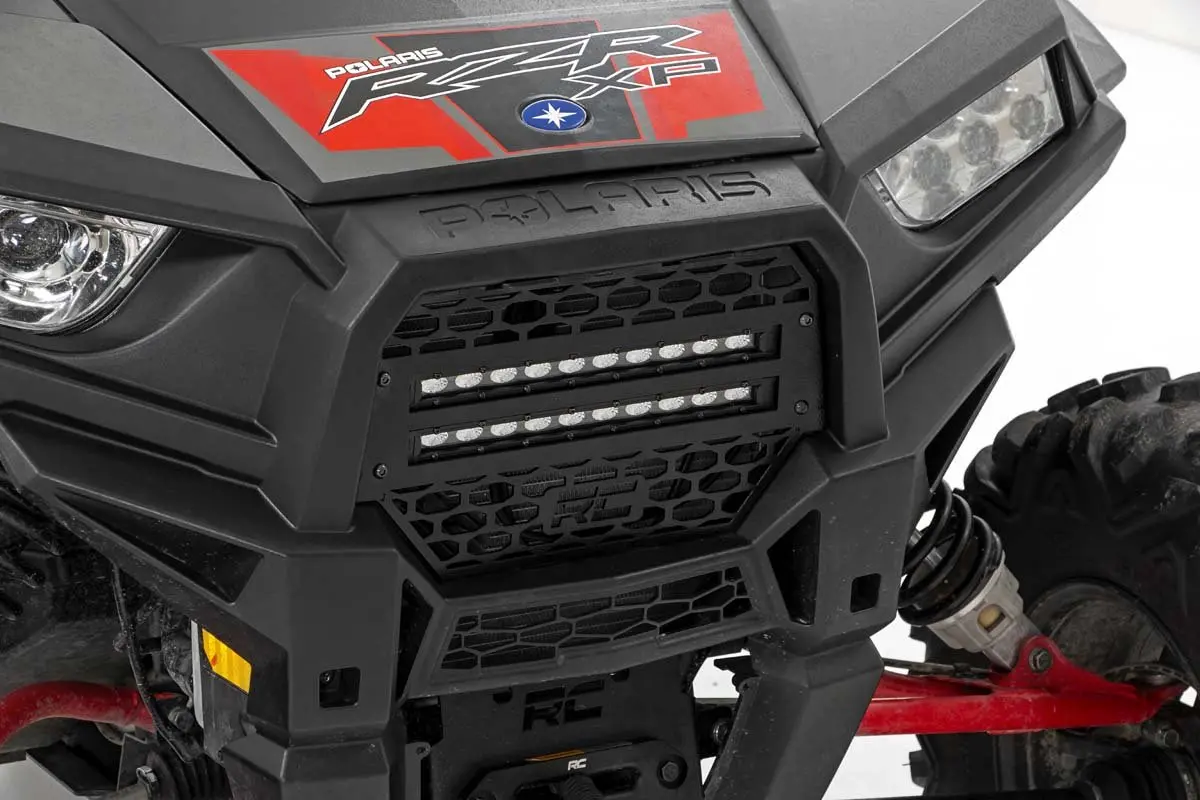 93041  -  Grille Kit - 10" Black Slimline Led Pair - Polaris Rzr Xp 1000 1
