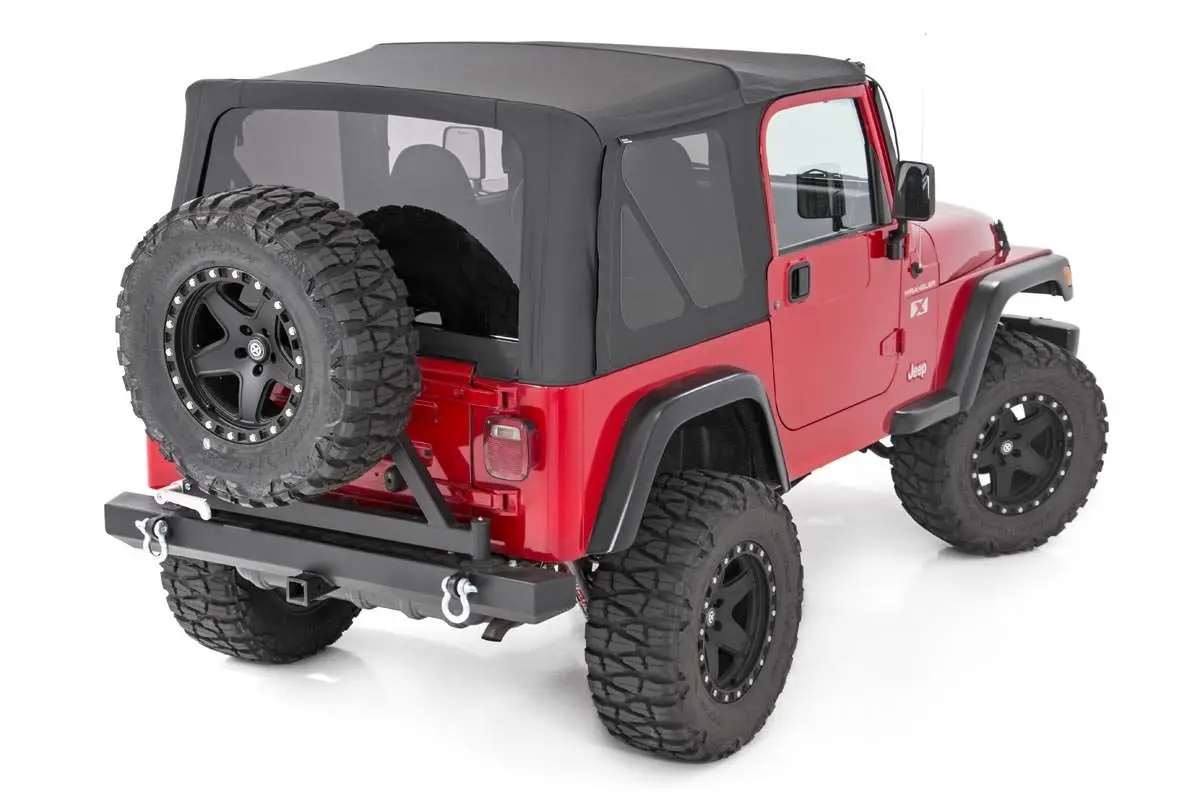 Rc85020.35  -  Soft Top - Replacement - Black - Full Doors - Jeep Wrangler Tj 4Wd (97-06) 1