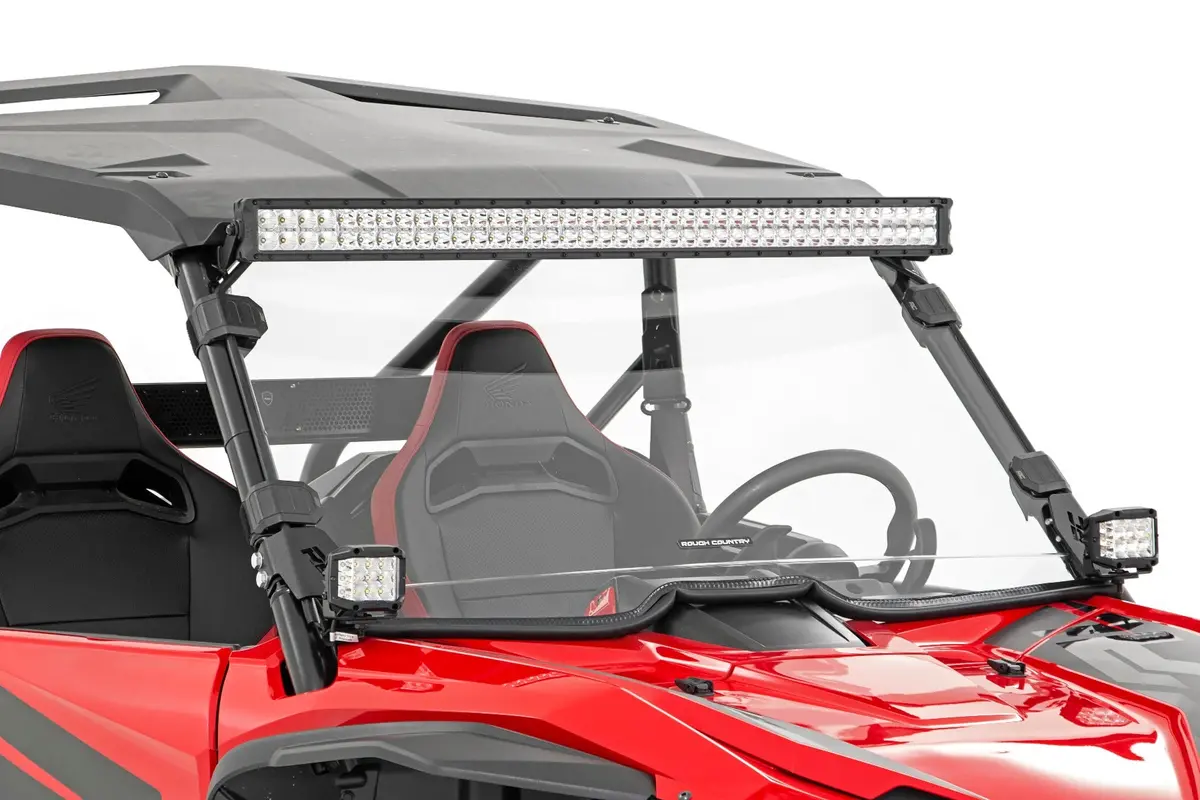 92037 - Led Light Kit - Front Mount - 40" Black Dual Row - White Drl - Honda Talon 1000 2