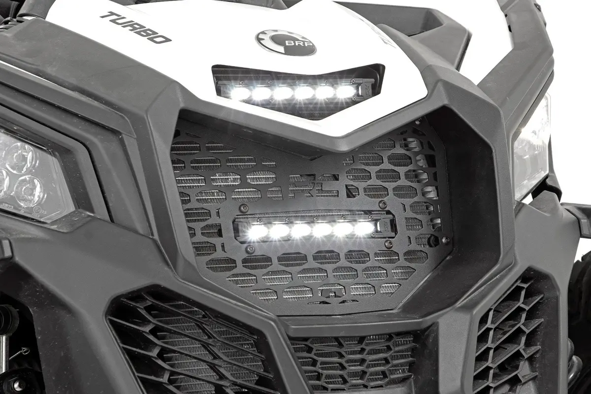 97022  -  Led Light Kit - Grille Mount - 6" Black Slimline - Can-Am Maverick X3 1