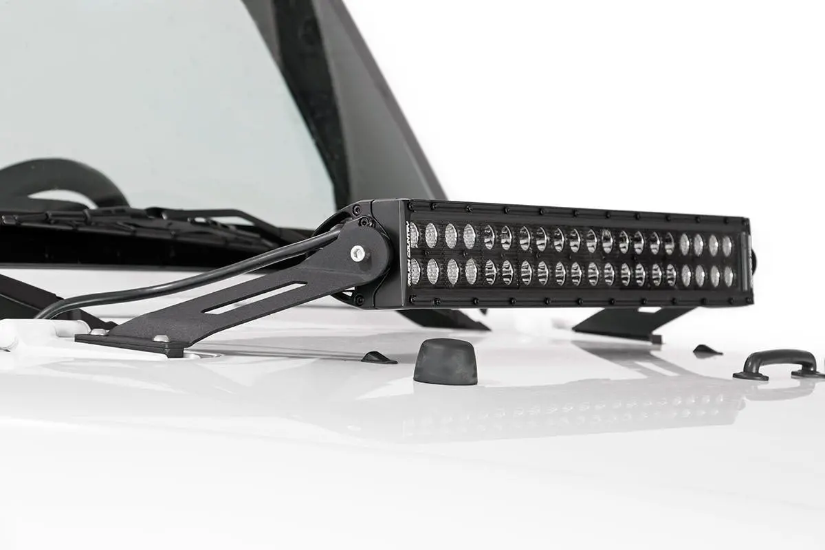 70533  -  Led Light Mount - Hood - 20" - Jeep Wrangler Jk/Wrangler Unlimited  (07-18) 1