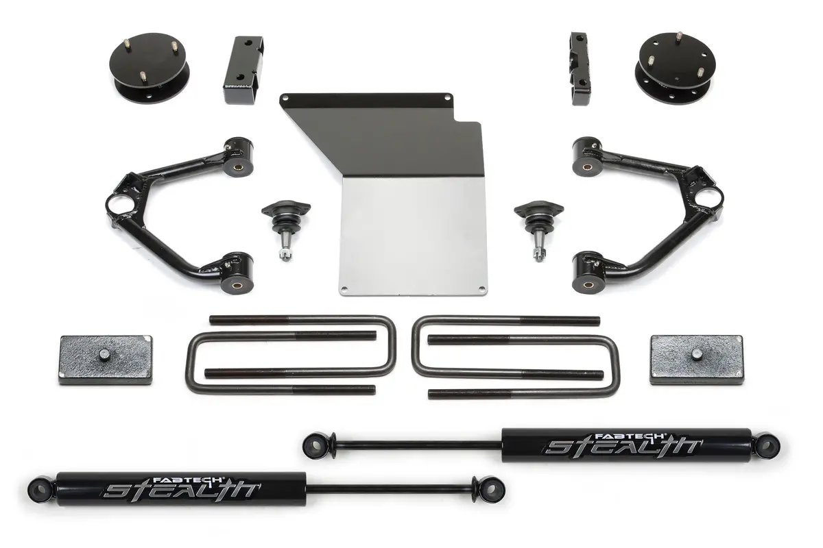 K1059m  -  3" Budget Sys W/ Stealth 07-18 Gm C/K1500 P/U W/ Oe Forg Stl Uca. 1