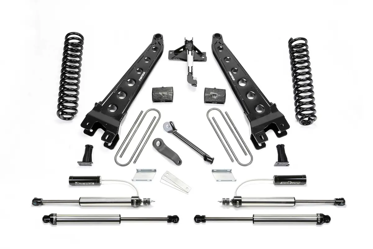K2289dl  -  4" Rad Arm Sys W/Coils & 2.25 Dl Resi Frt And Dl Rr Shks 17-21 Ford F250/350 4Wd 1