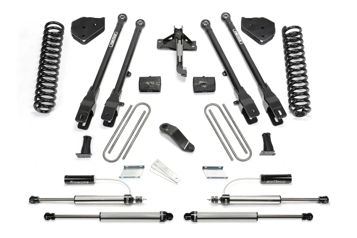 4" 4Link Sys W/Coils & 2.25 Dl Resi Frt And Dl Rr Shks 17-21 Ford F250/350 4Wd D 1