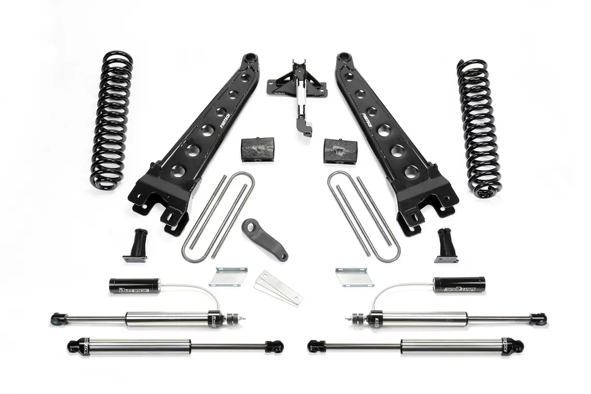 K2293dl  -  6" Rad Arm Sys W/Coils & 2.25 Dl Resi Frt And Dl Rr Shks 17-21 Ford F250/350 4Wd 1