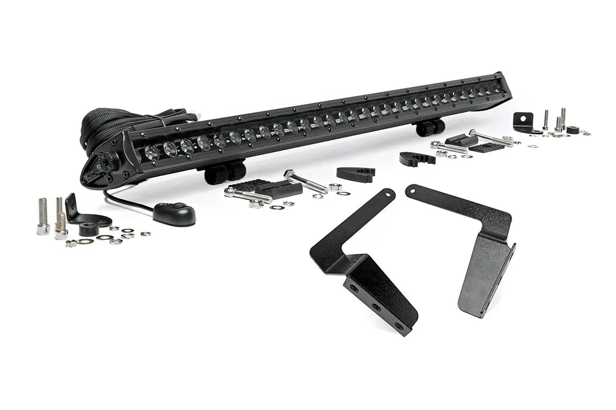 70657 - Led Light Kit - Bumper Mount - 30" Black Single Row - Toyota Tundra (14-21) 1