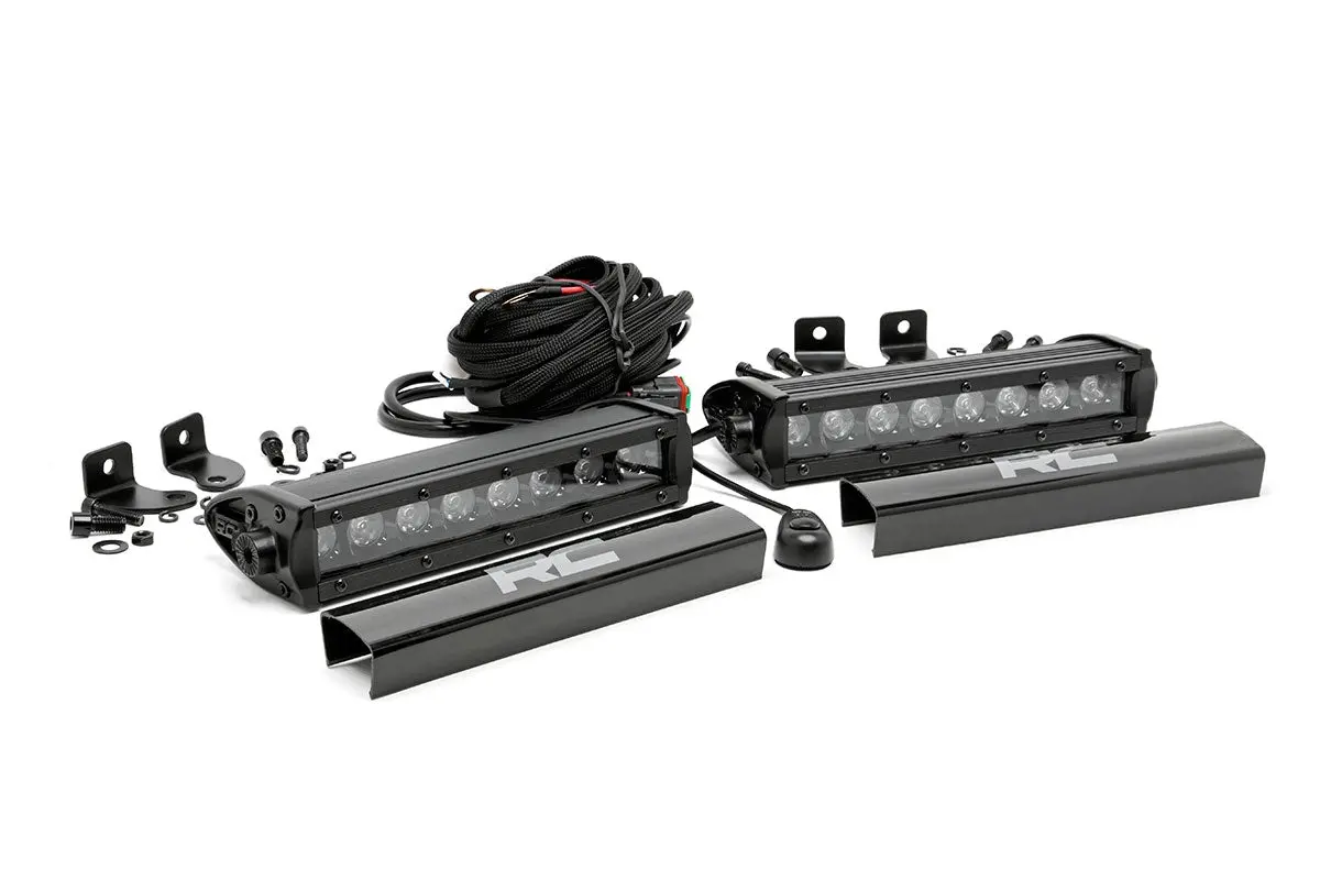 70728Bl  -  8 Inch Black Series Led Light Bar - Single Row - Pair 1