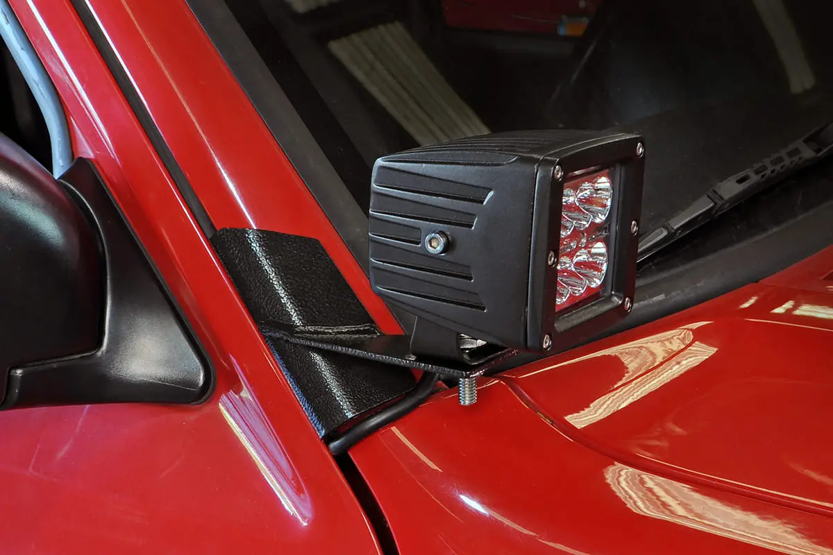70525  -  Led Light Mount - Lower A-Pillar - Pod Pair - Jeep Cherokee Xj 2Wd/4Wd (84-01) 1