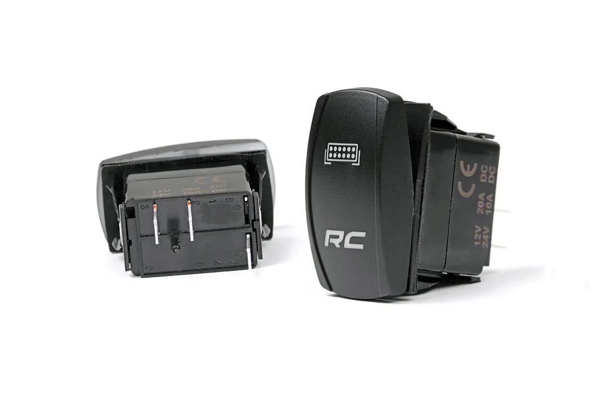 709Sw  -  Rocker Switch - 2X1 With Logo - Blue Back Light 1