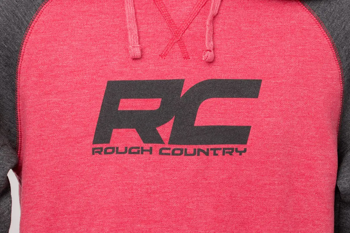 84083Lg - Rough Country Hoodie - Heater - Red/Gray - Lg 2