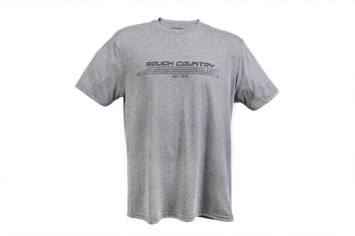 840772X - Rough Country T-Shirt - Horizontal Tread - Grey - 2Xl 1