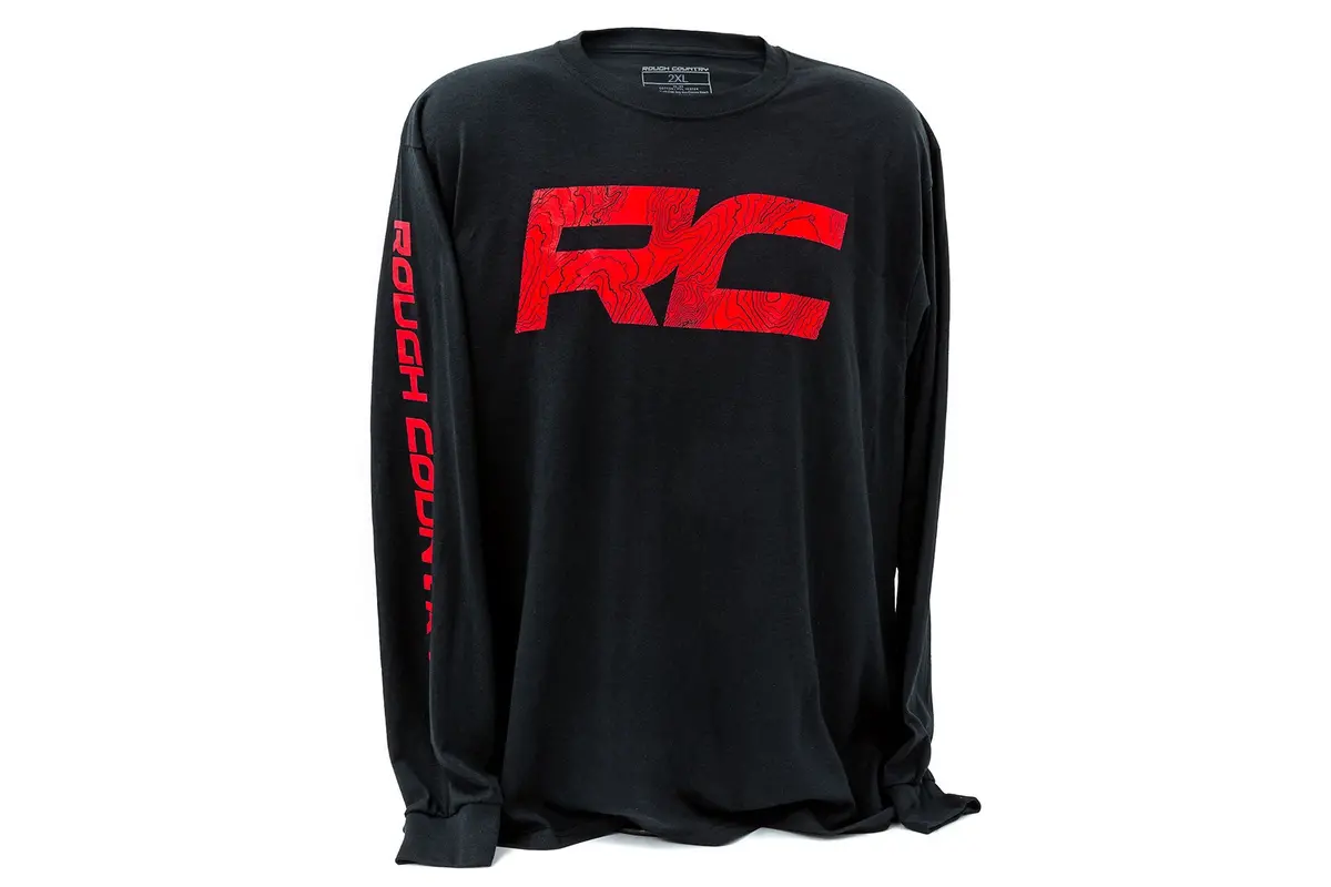840992Xl  -  Rough Country Long Sleeve - Rc Tread Sleeve - Black-2 Xl 1