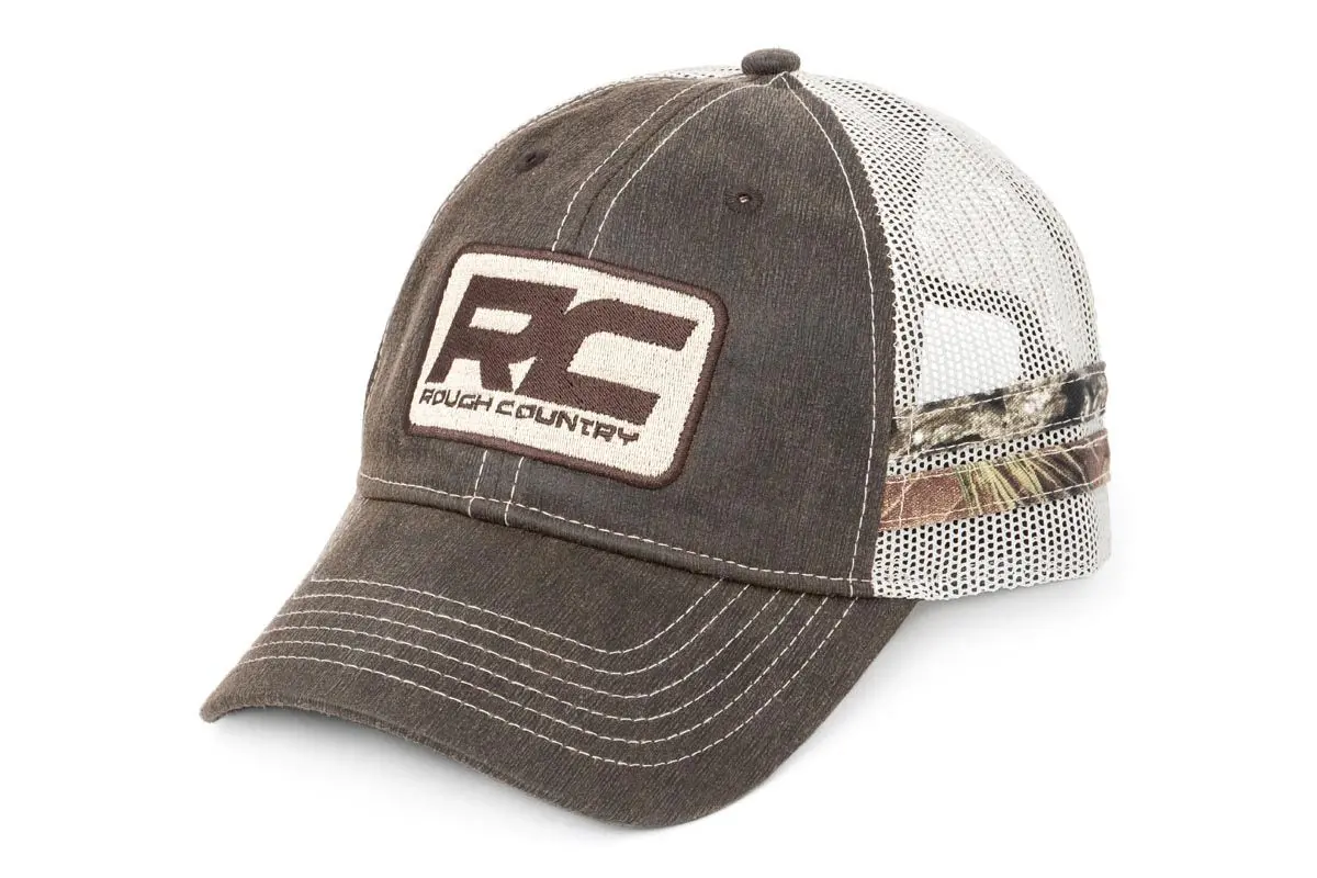 84121  -  Rough Country Hat - Mesh - Rough Country Patch - Brown/Camo 1