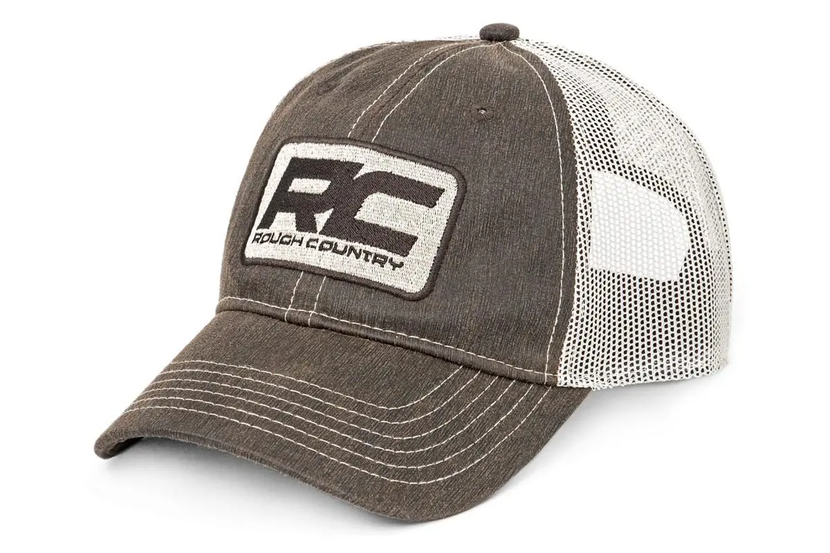 84122  -  Rough Country Hat - Mesh - Brown Patch - Brown 1