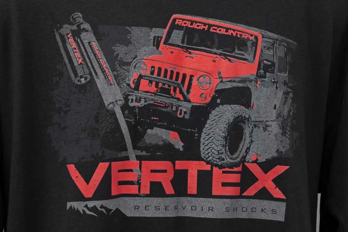 840902Xl - Rough Country T-Shirt - Long Sleeve - Vertex - Black - 2Xl 2