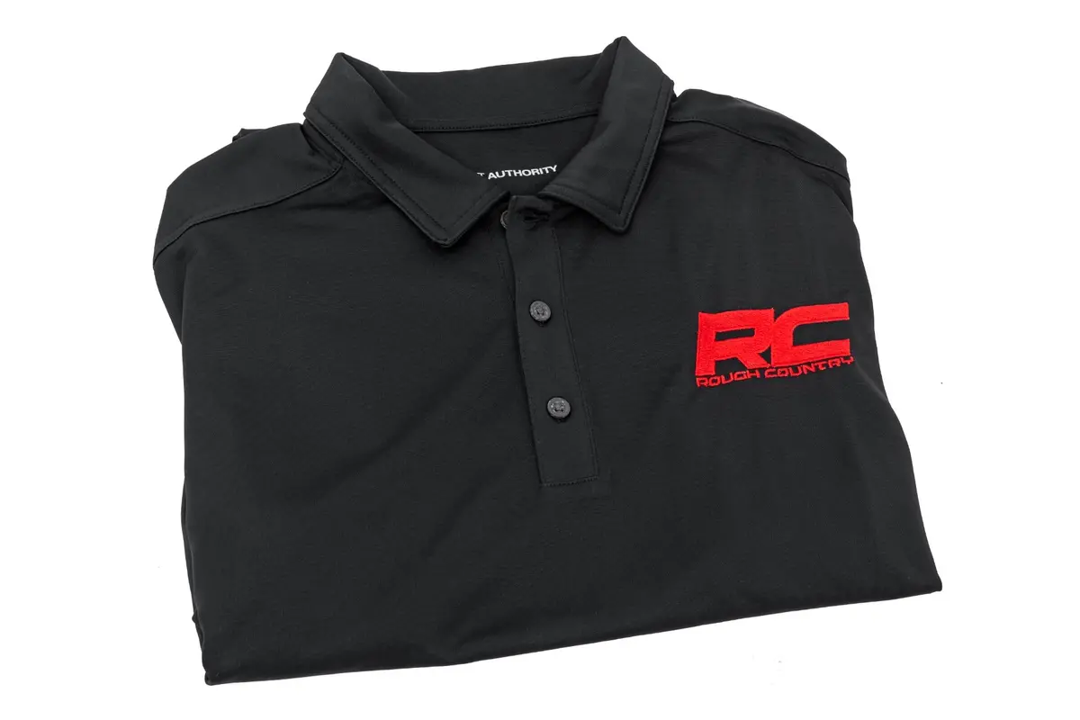 83910 - Rough Country Polo - Rough Country Logo - Black - Moisture Wicking - Size M 2