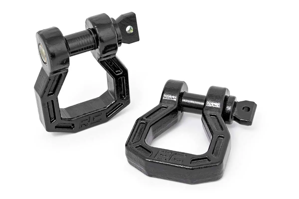 Rs118  -  D-Ring - Forged - Pair - Black 1