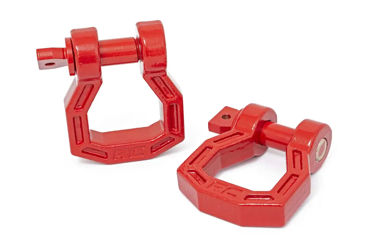 Rs119  -  D-Ring - Forged - Pair - Red 1