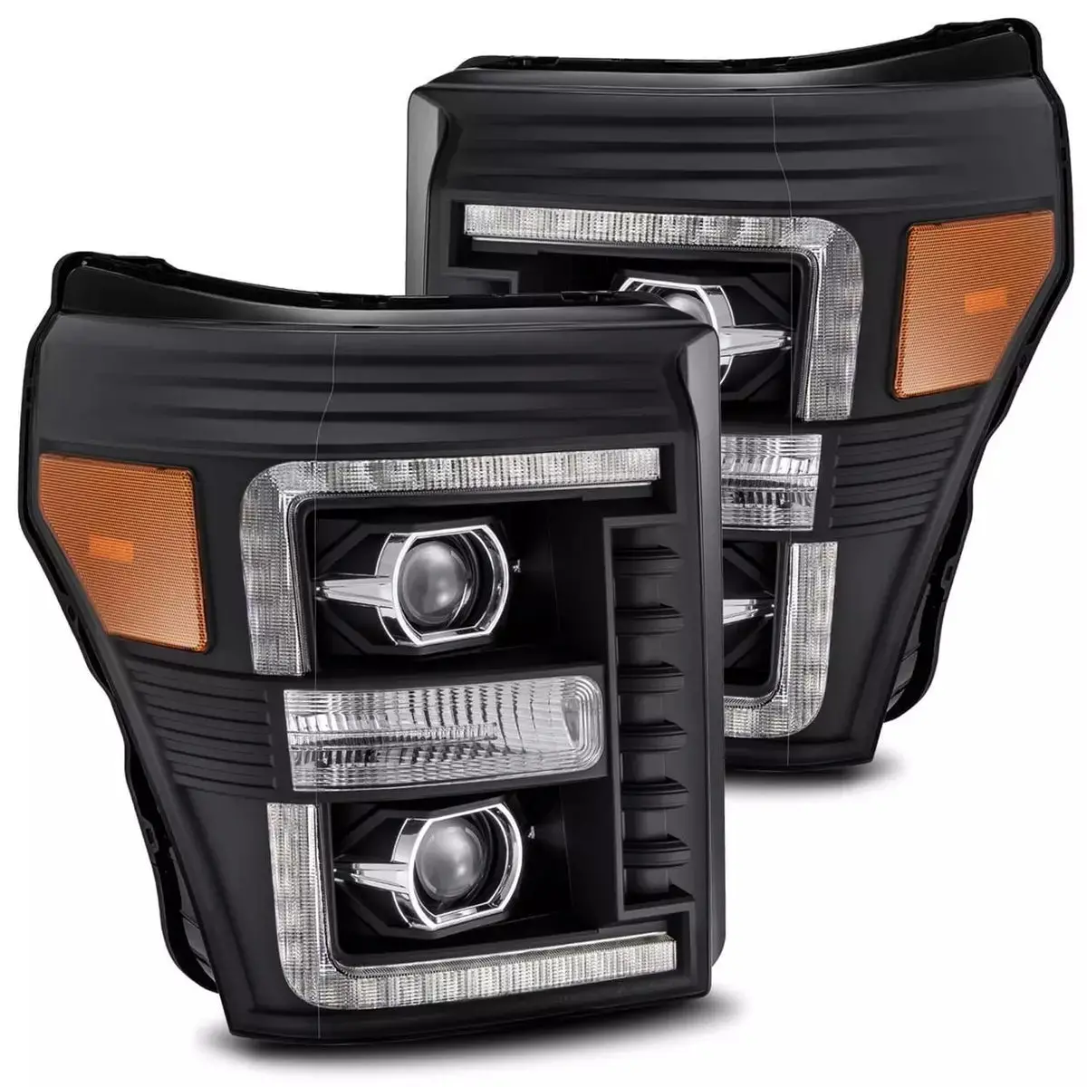880146  -  Led Projector Headlights Plank Style Design Black 1