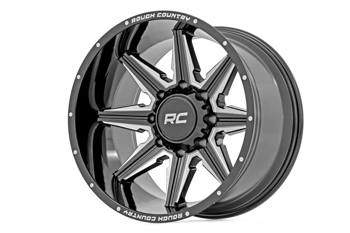 91201217M  -  Rough Country 91M Series Wheel/One-Piece/Gloss Black/20X12/6X135/-44Mm 1