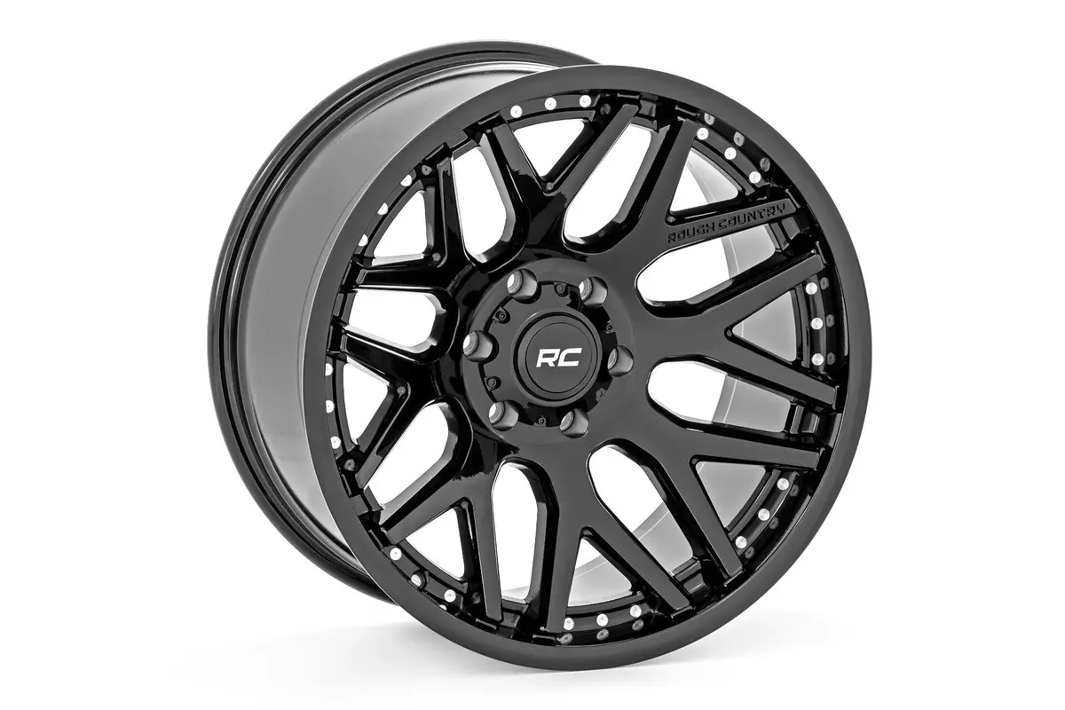 95201017  -  Rough Country 95 Series Wheel/One-Piece/Gloss Black/20X10/6X135/-19Mm 1