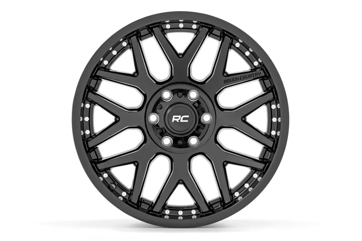 95201812 - Rough Country 95 Series Wheel/One-Piece/Gloss Black/20X10/6X5.5/-18Mm 2