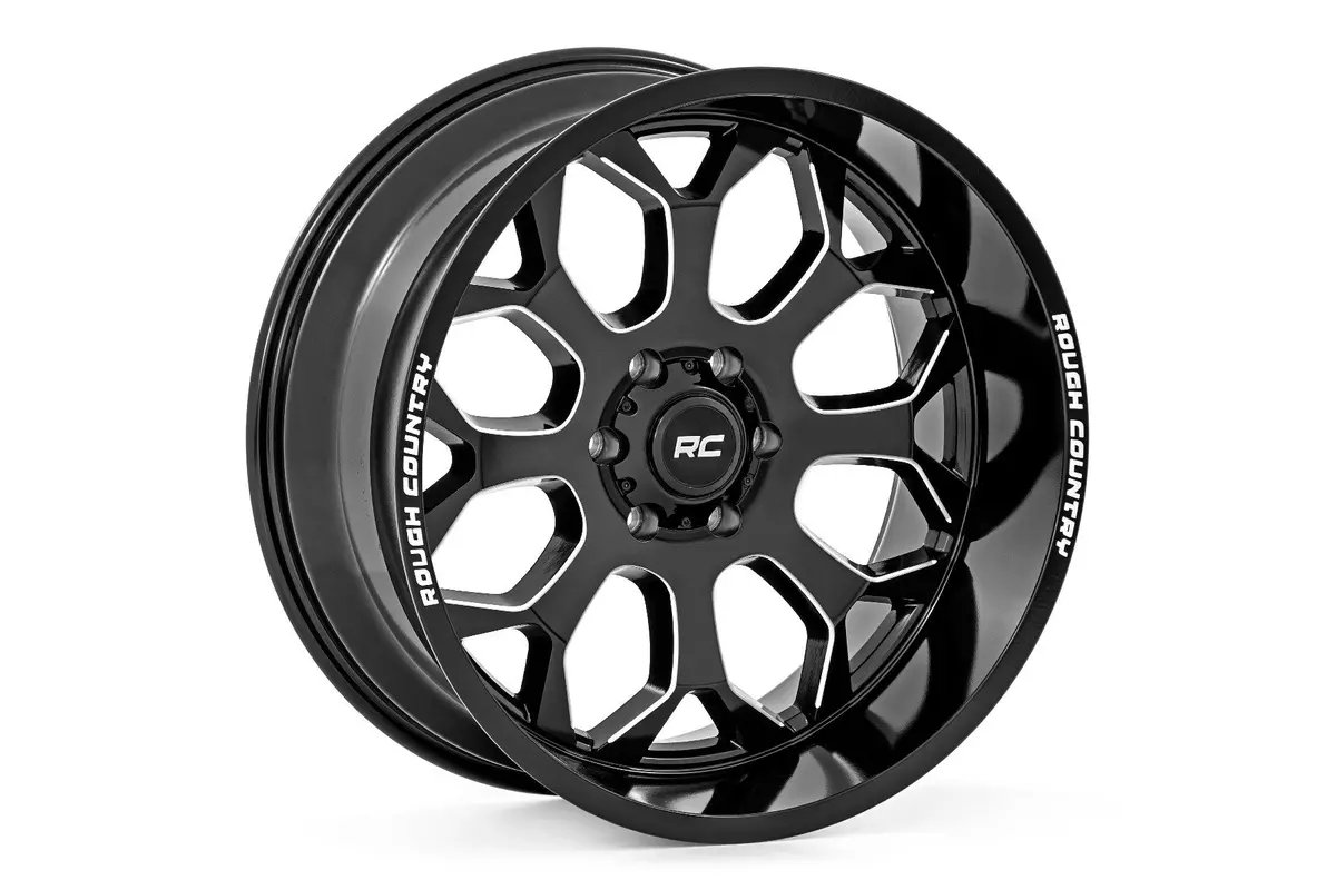 96200012  -  Rough Country 96 Series Wheel/One-Piece/Gloss Black/20X9/6X5.5/+0Mm 1
