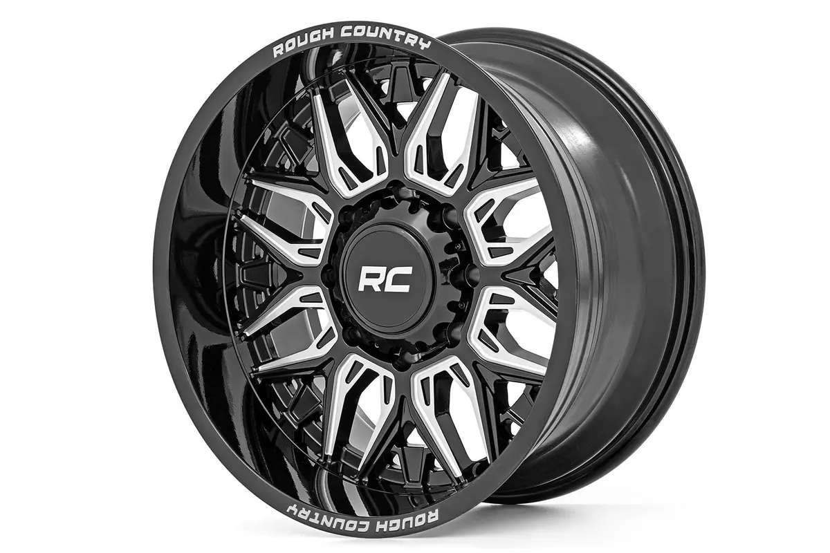 86221010  -  Rough Country 86 Series Wheel - One-Piece - Gloss Black - 22X10 - 8X6.5 - -19Mm 1